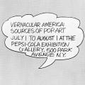 Vernacular America:  Sources of Pop Art, poster