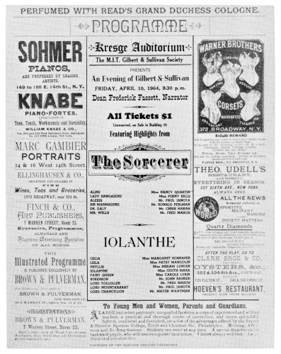The M.I.T. Gilbert and Sullivan Society, poster