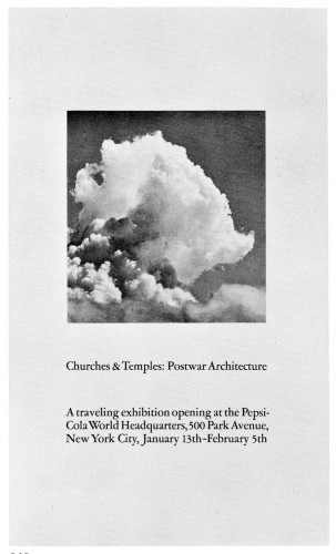 Churches & Temples Postwar Architecture, poster