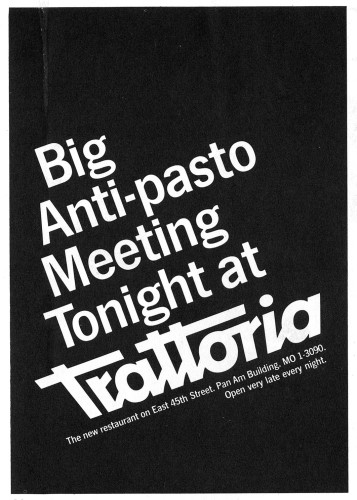 “Big anti-pasto meeting tonight…”