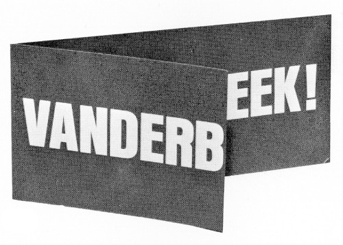 VANDERBEEK!, announcement folder