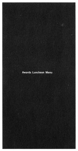 Awards Luncheon, menu