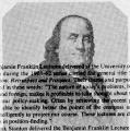 Benjamin Franklin Lecture, booklet