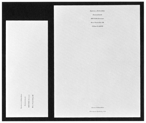 Epstein & Schechter, letterhead, envelope