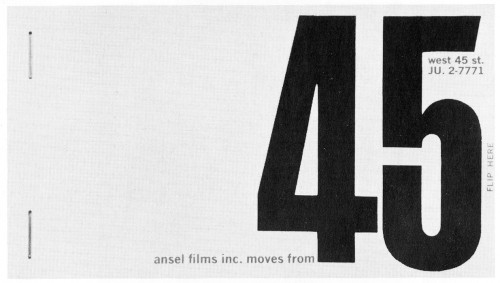 Ansel Films, Inc. moves from…, flip booklet