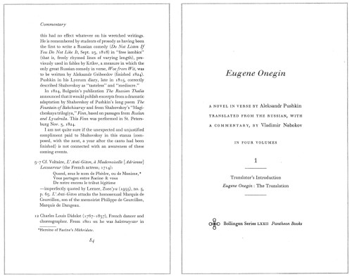 Eugene Onegin, Volumes 1, 2, 3 and 4