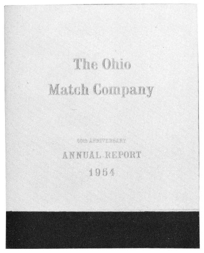 Ohio Match Company Annual Report, 1954