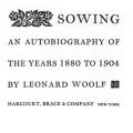 Sowing: An Autobiography of the Years 1880–1904