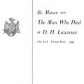 St. Mawr and the Man Who Died