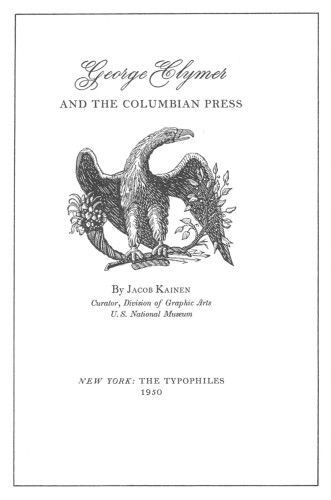 George Clymer and the Columbian Press