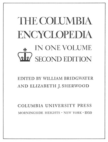 The Columbia Encyclopedia in One Volume (Second edition)