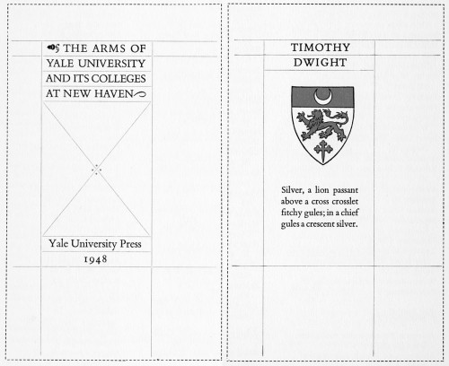 The Arms of Yale University and Its Colleges at New Haven
