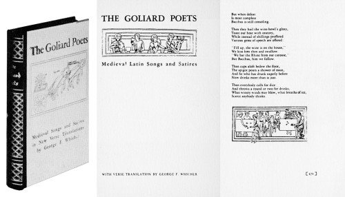 The Goliard Poets, Medieval Latin songs and satires with verse translation by George F. Whicher
