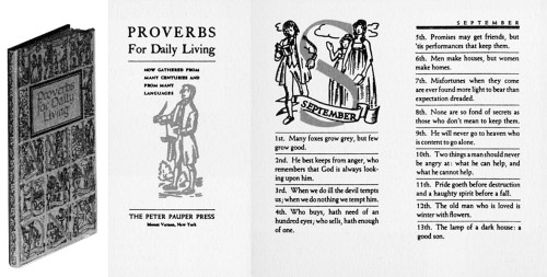 Proverbs for Daily Living, Now gathered from many centuries and many languages