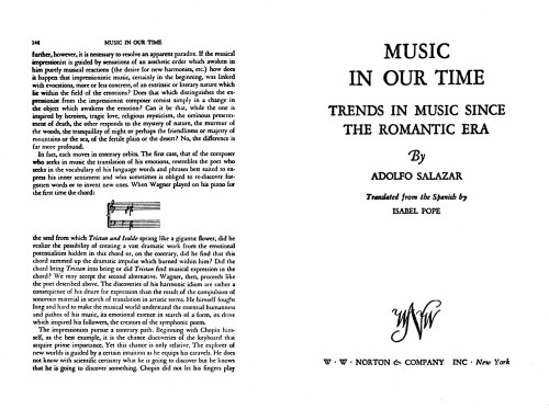 Music in Our Time, Trends in Music Since the Romantic Era