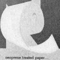 Neoprene treated paper