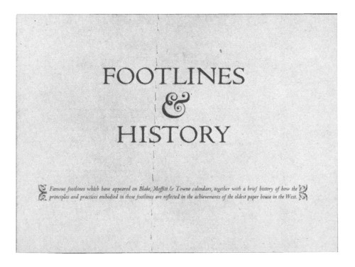 Footlines & History