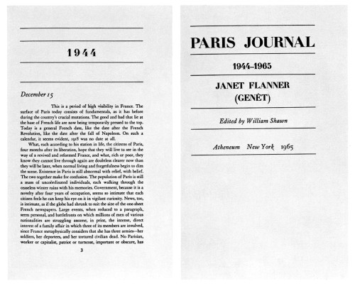 Paris Journal 1944–1965 