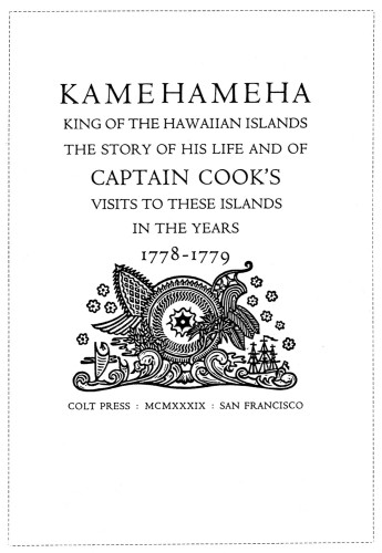 Kamehameha, King of the Hawaiian Islands