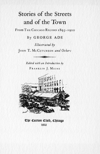 Stories of the Streets and of the Town, from The Chicago Record, 1893–1900
