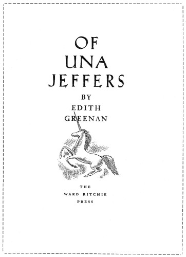 Of Una Jeffers