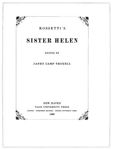 Rossetti’s Sister Helen