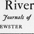 Concord River, Selections from the Journals of William Brewster