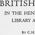 Catalogue of British Paintings in the Henry E. Huntington Library and Art Gallery