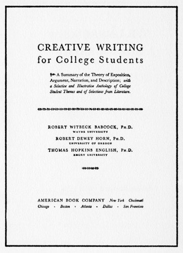 Creative Writing for College Students