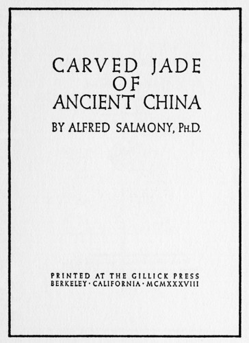 Carved Jade of Ancient China