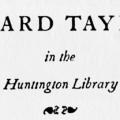 The Unpublished Letters of Bayard Taylor in the Huntington Library