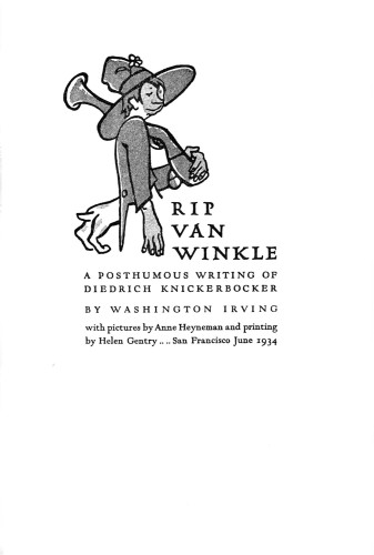 Rip Van Winkle, A Posthumous Writing of Diedrich Knickerbocker