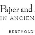 Paper and Printing in Ancient China