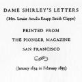 California in 1851, The Letters of Dame Shirley