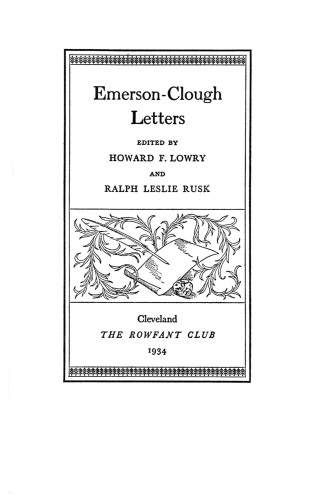 Emerson-Clough Letters