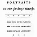 Portraits on Our Postage Stamps, Some Notes on the Paintings and Sculptures from Which They Derive, And a Check-list