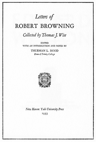 Letters of Robert Browning