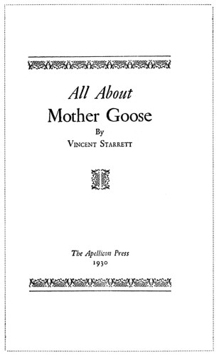 All About Mother Goose