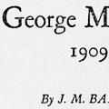 George Meredith, 1909