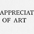 The Appreciation of Art