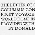 The Letter of Christopher Columbus, Concerning His First Voyage to the New World, Done into English