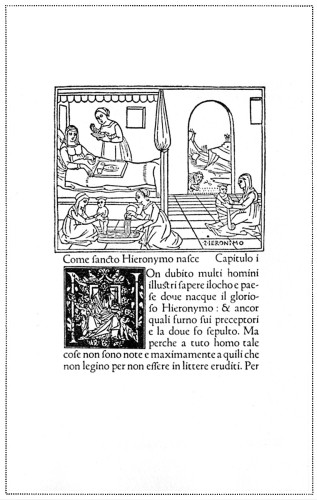 Vita de Sancto Hieronymo, Reprint of the Life of St. Jerome, in Italian, which is found in few copies only of the edition of his Letters printed at Ferrara by Lorenzo de Rossi in 1497 