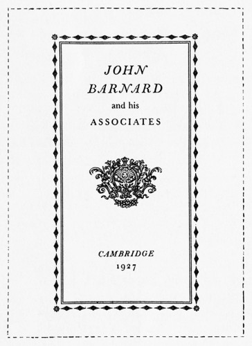 John Barnard and His Associates