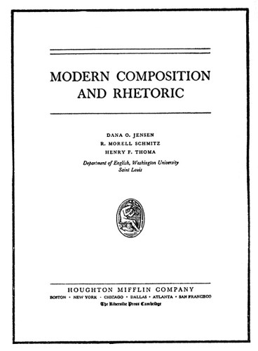 Modern Composition and Rhetoric