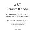 Art Through the Ages, An Introduction to its History and Significance