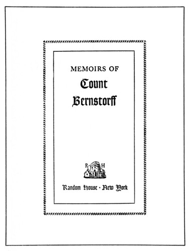 Memoirs of Count Bernstorff