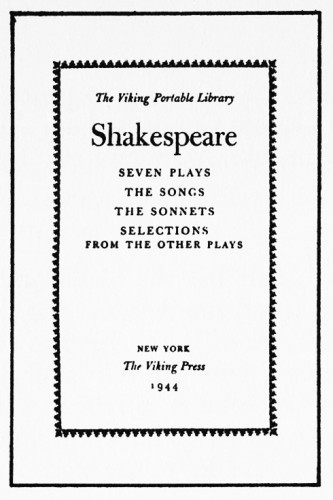 The Viking Portable Library Shakespeare