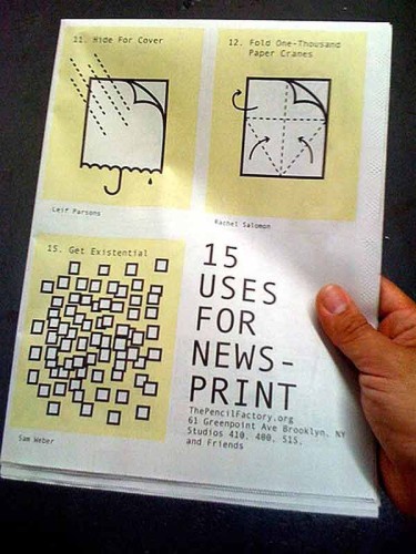 15 uses for Newsprint