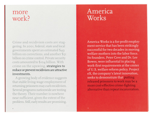 America Works progress report