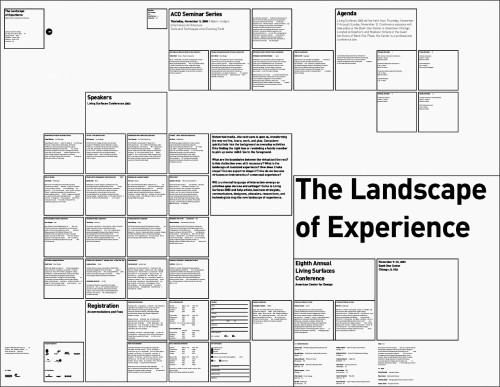"The Landscape of Experience" conference announcement